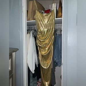Never worn gold maxi dress JLux label